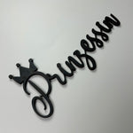 Schriftzug 3D aus Holz "Prinzessin"