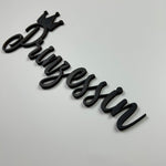 Schriftzug 3D aus Holz "Prinzessin"