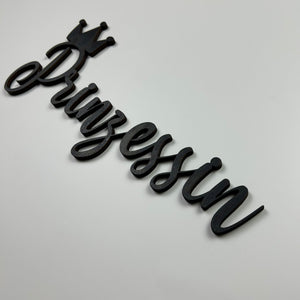 Schriftzug 3D aus Holz "Prinzessin"