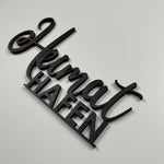 Schriftzug 3D aus Holz "Heimathafen"