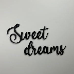 Schriftzug 3D aus Holz "Sweet dreams"