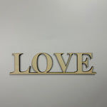Schriftzug 3D aus Holz "LOVE"