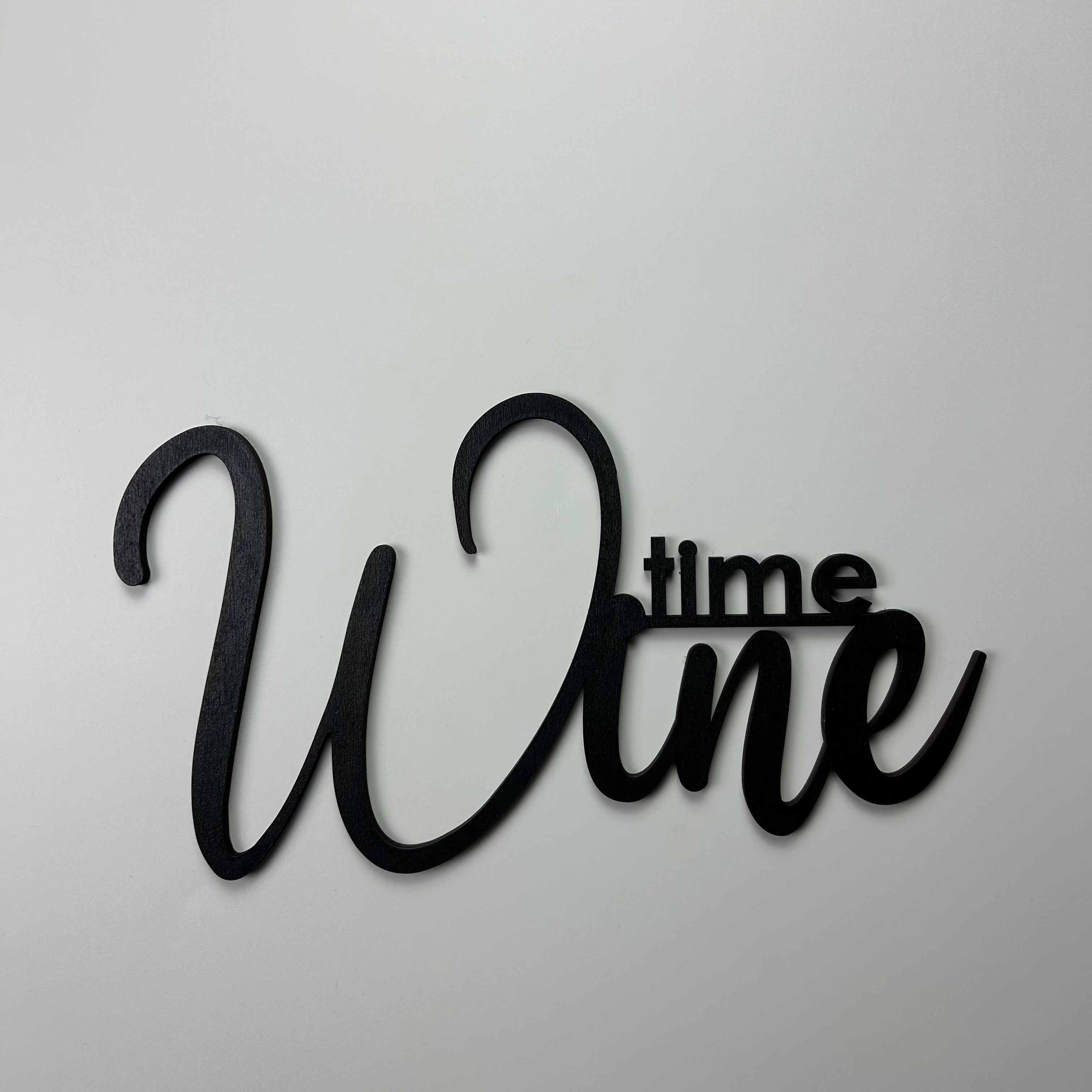 Schriftzug 3D aus Holz "Winetime"
