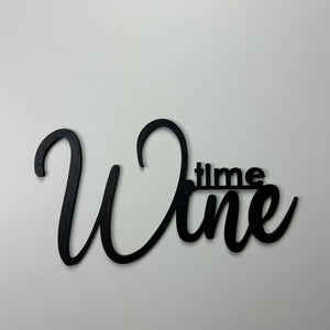 Schriftzug 3D aus Holz "Winetime"