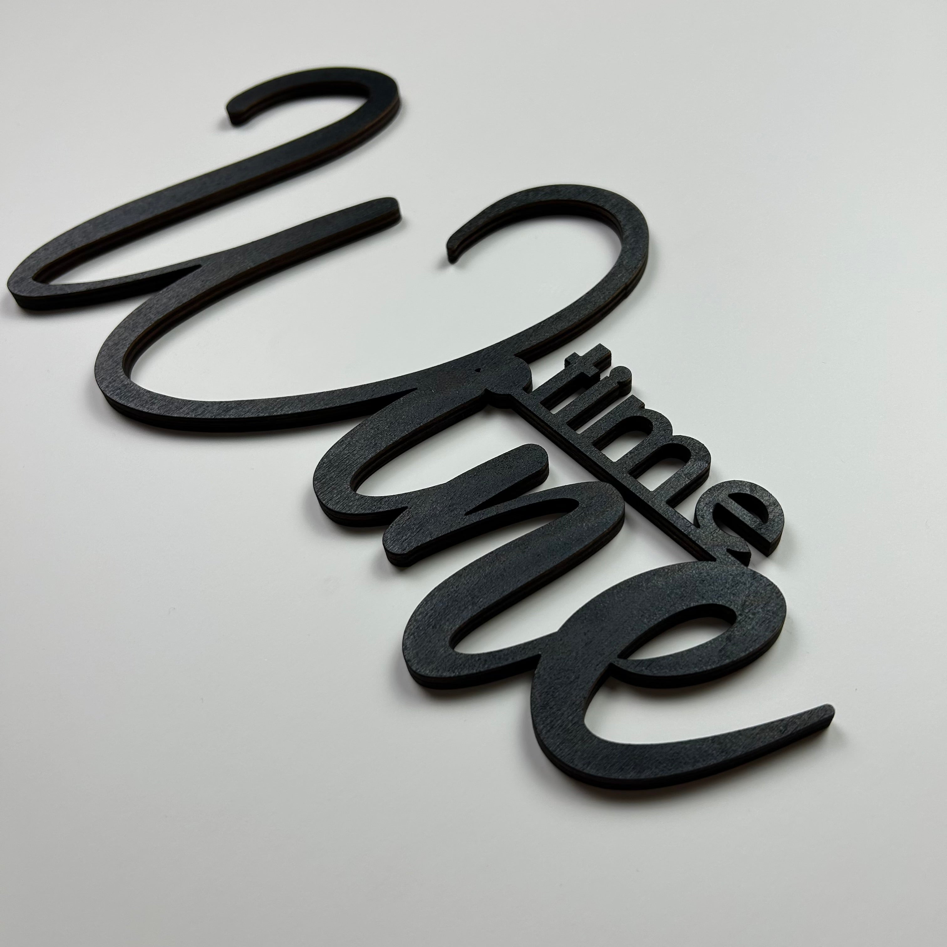 Schriftzug 3D aus Holz "Winetime"