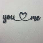 Schriftzug 3D aus Holz "you & me" | Holz Schriftzug | Wandtattoo Holz | Wanddeko
