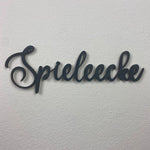 Schriftzug 3D aus Holz "Spieleecke" | Holz Schriftzug | Wandtattoo Holz | Wanddeko