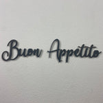 Schriftzug 3D aus Holz "Buon Appetito" | Holz Schriftzug | Wandtattoo Holz | Wanddeko