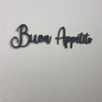 Schriftzug 3D aus Holz "Buon Appetito" | Holz Schriftzug | Wandtattoo Holz | Wanddeko