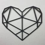 Wanddekoration Herz aus Holz | Polygon | Wandtattoo