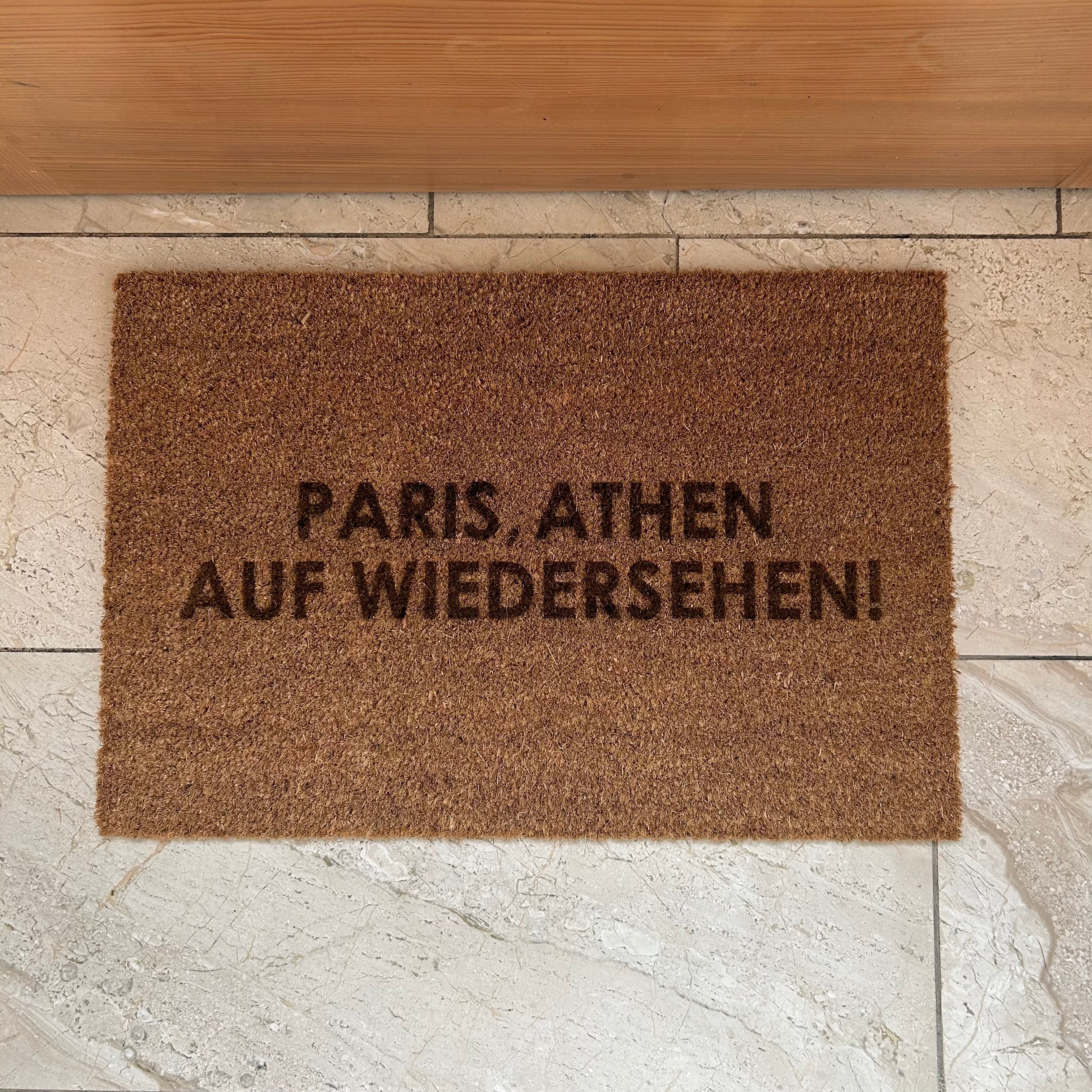 Fußmatte Kokos "PARIS, ATHEN AUF WIEDERSEHEN"