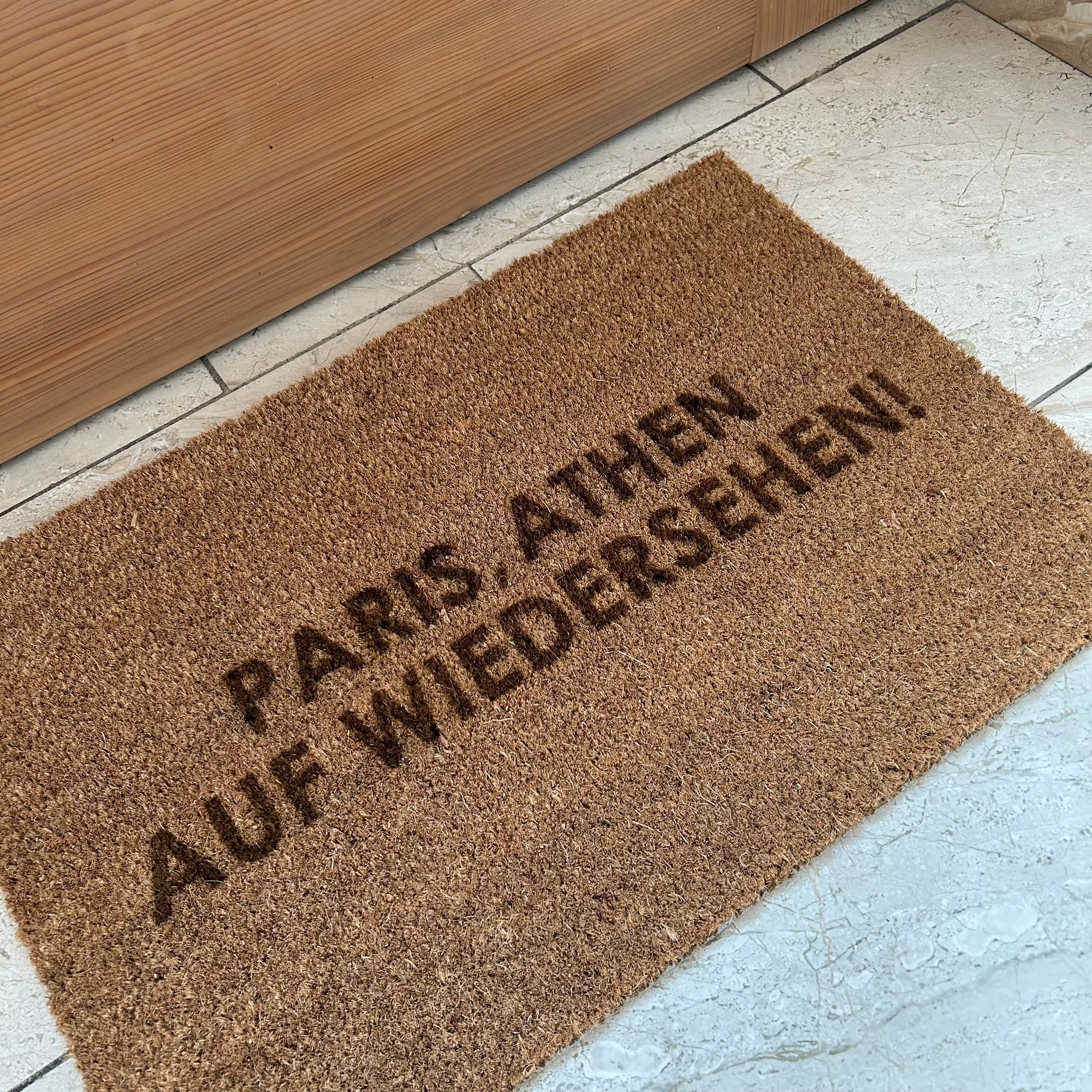 Fußmatte Kokos "PARIS, ATHEN AUF WIEDERSEHEN"