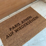 Fußmatte Kokos "PARIS, ATHEN AUF WIEDERSEHEN"