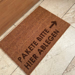 Fußmatte Kokos "PAKETE BITTE HIER ABLEGEN"