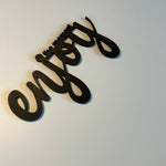 Schriftzug 3D aus Holz "enjoy the moment"