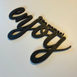 Schriftzug 3D aus Holz "enjoy the moment"