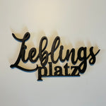 Schriftzug 3D aus Holz "Lieblingsplatz" (2)