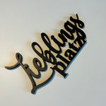 Schriftzug 3D aus Holz "Lieblingsplatz" (2)