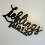 Schriftzug 3D aus Holz "Lieblingsplatz" (2)