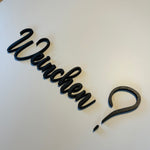 Schriftzug 3D aus Holz "Weinchen?"