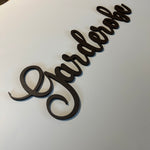 Schriftzug 3D aus Holz "Garderobe"