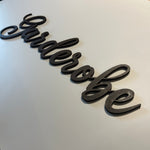 Schriftzug 3D aus Holz "Garderobe"