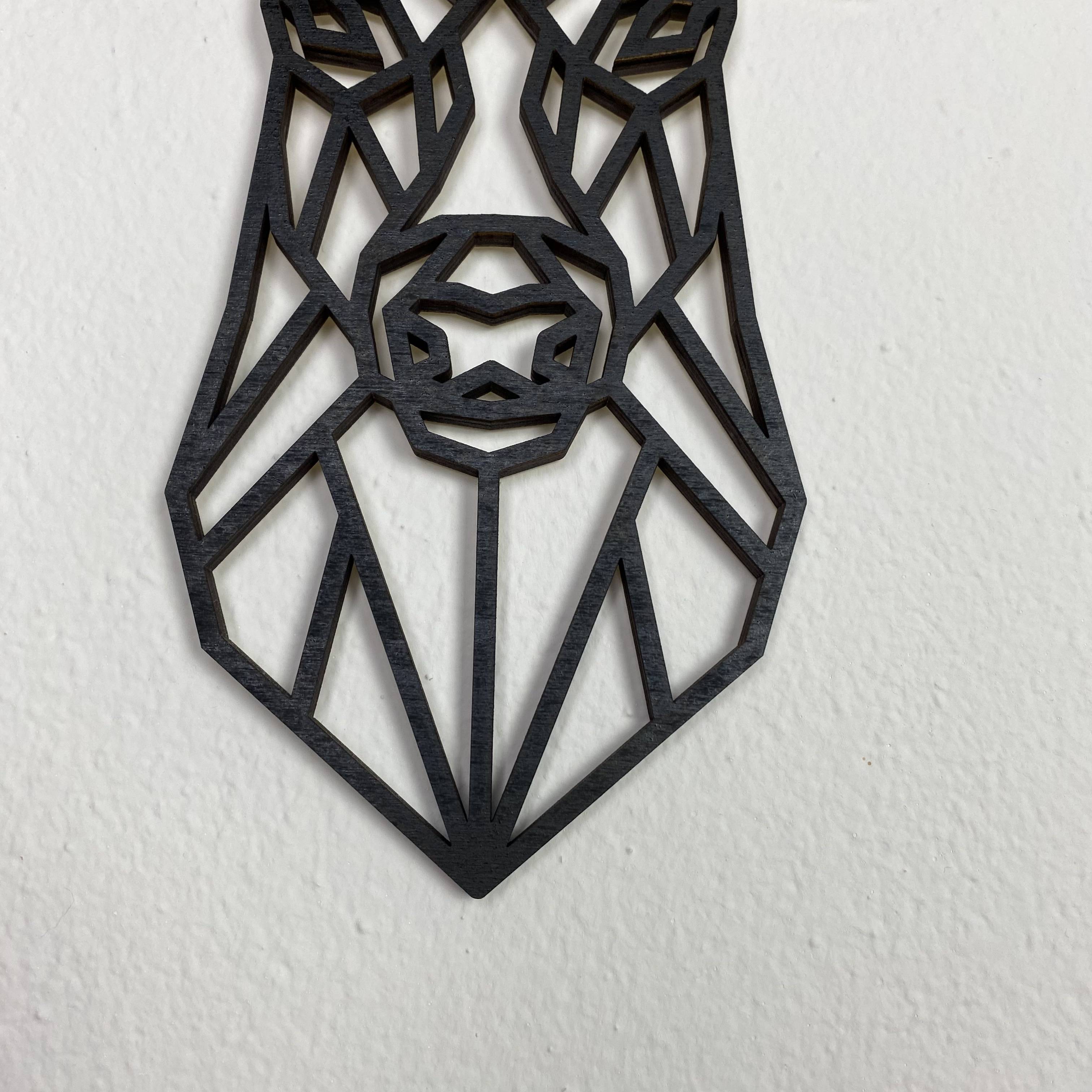 Wanddekoration Hirsch aus Holz | Polygon | Wandtattoo