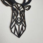 Wanddekoration Hirsch aus Holz | Polygon | Wandtattoo