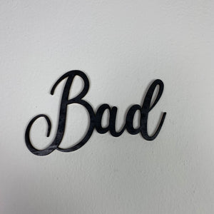 Bad Türschild | Holz Schriftzug | Toilettenschild  | Wandtattoo Holz | Wanddeko| 3D Schriftzug