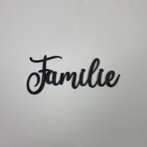 Schriftzug 3D aus Holz Familie | Holz Schriftzug | Wandtattoo Holz | Wanddeko