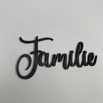 Schriftzug 3D aus Holz Familie | Holz Schriftzug | Wandtattoo Holz | Wanddeko