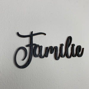 Schriftzug 3D aus Holz Familie | Holz Schriftzug | Wandtattoo Holz | Wanddeko
