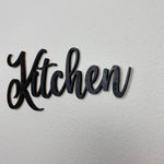 Schriftzug 3D aus Holz "Kitchen" | Holz Schriftzug | Wandtattoo Holz | Wanddeko