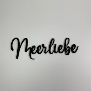 Schriftzug 3D aus Holz "Meerliebe"