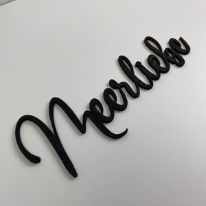 Schriftzug 3D aus Holz "Meerliebe"