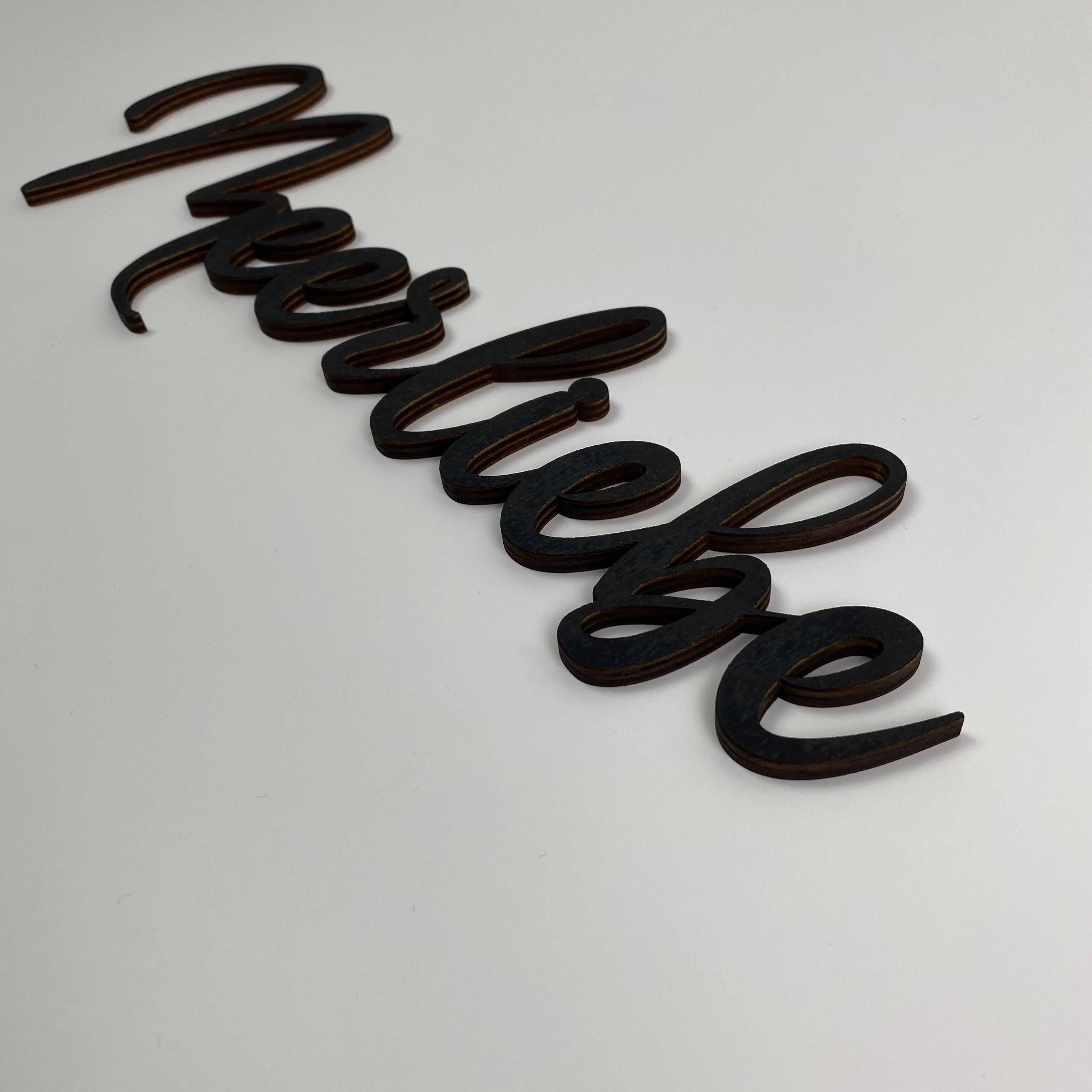 Schriftzug 3D aus Holz "Meerliebe"