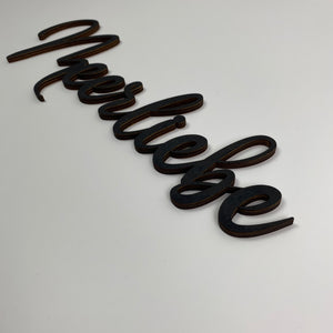 Schriftzug 3D aus Holz "Meerliebe"