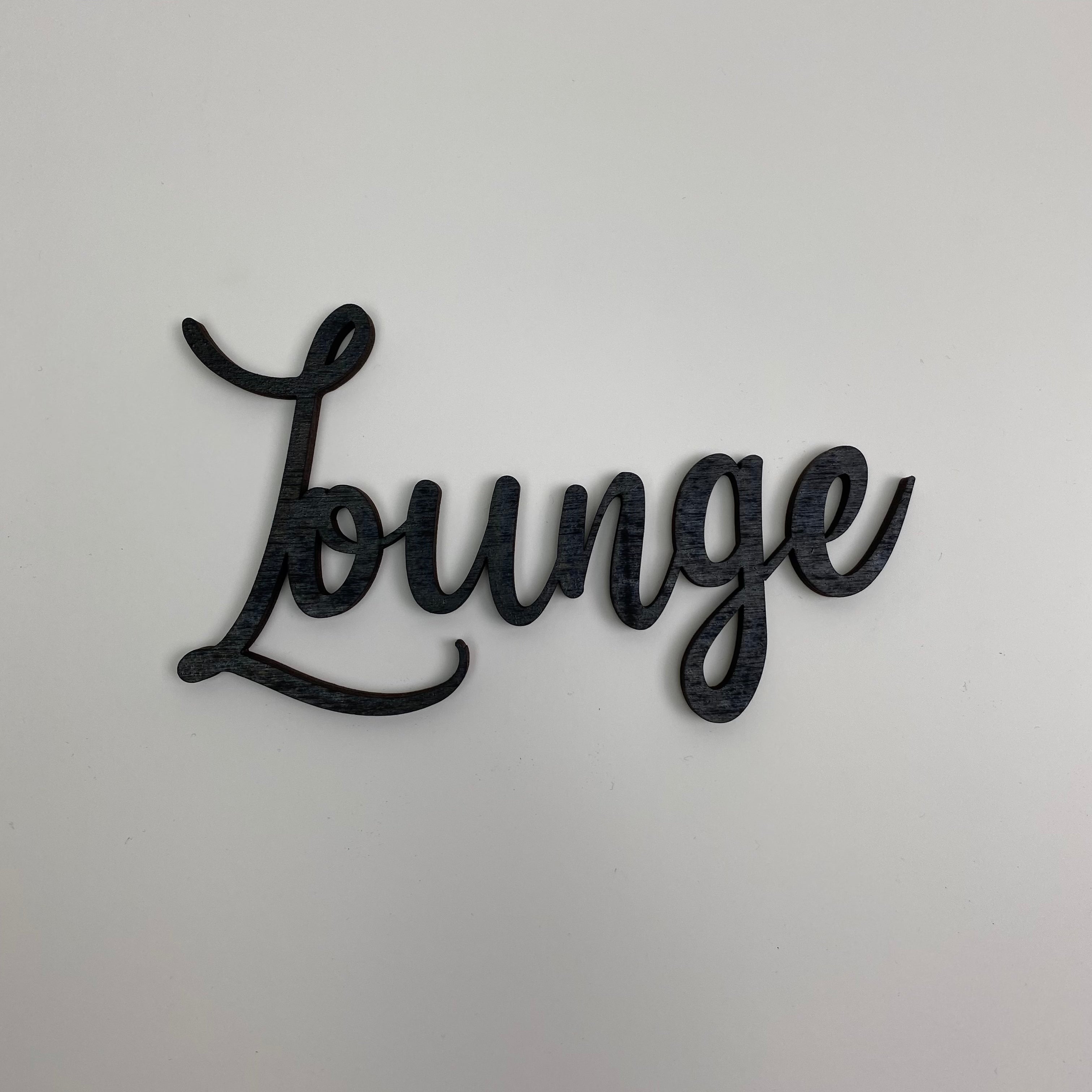 Schriftzug 3D aus Holz "Lounge" | Holz Schriftzug | Wandtattoo Holz | Wanddeko