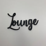 Schriftzug 3D aus Holz "Lounge" | Holz Schriftzug | Wandtattoo Holz | Wanddeko