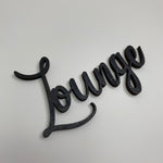 Schriftzug 3D aus Holz "Lounge" | Holz Schriftzug | Wandtattoo Holz | Wanddeko