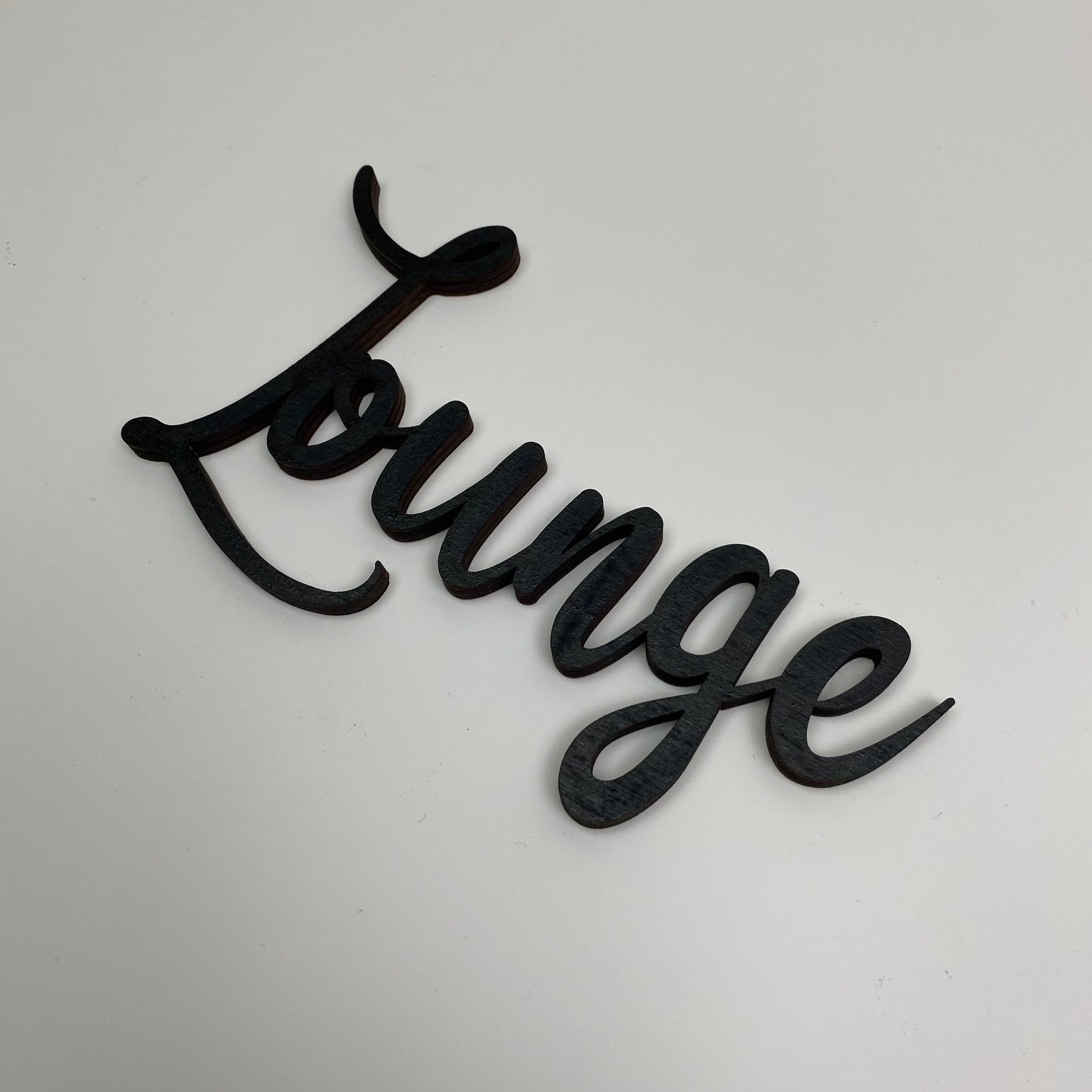 Schriftzug 3D aus Holz "Lounge" | Holz Schriftzug | Wandtattoo Holz | Wanddeko