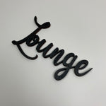 Schriftzug 3D aus Holz "Lounge" | Holz Schriftzug | Wandtattoo Holz | Wanddeko