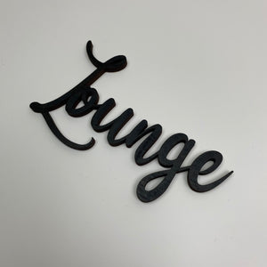 Schriftzug 3D aus Holz "Lounge" | Holz Schriftzug | Wandtattoo Holz | Wanddeko