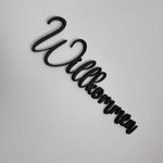 Schriftzug 3D aus Holz "Willkommen" | Holz Schriftzug | Wandtattoo Holz | Wanddeko