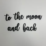 Schriftzug 3D aus Holz "to the moon and back" | Holz Schriftzug | Wandtattoo Holz | Wanddeko