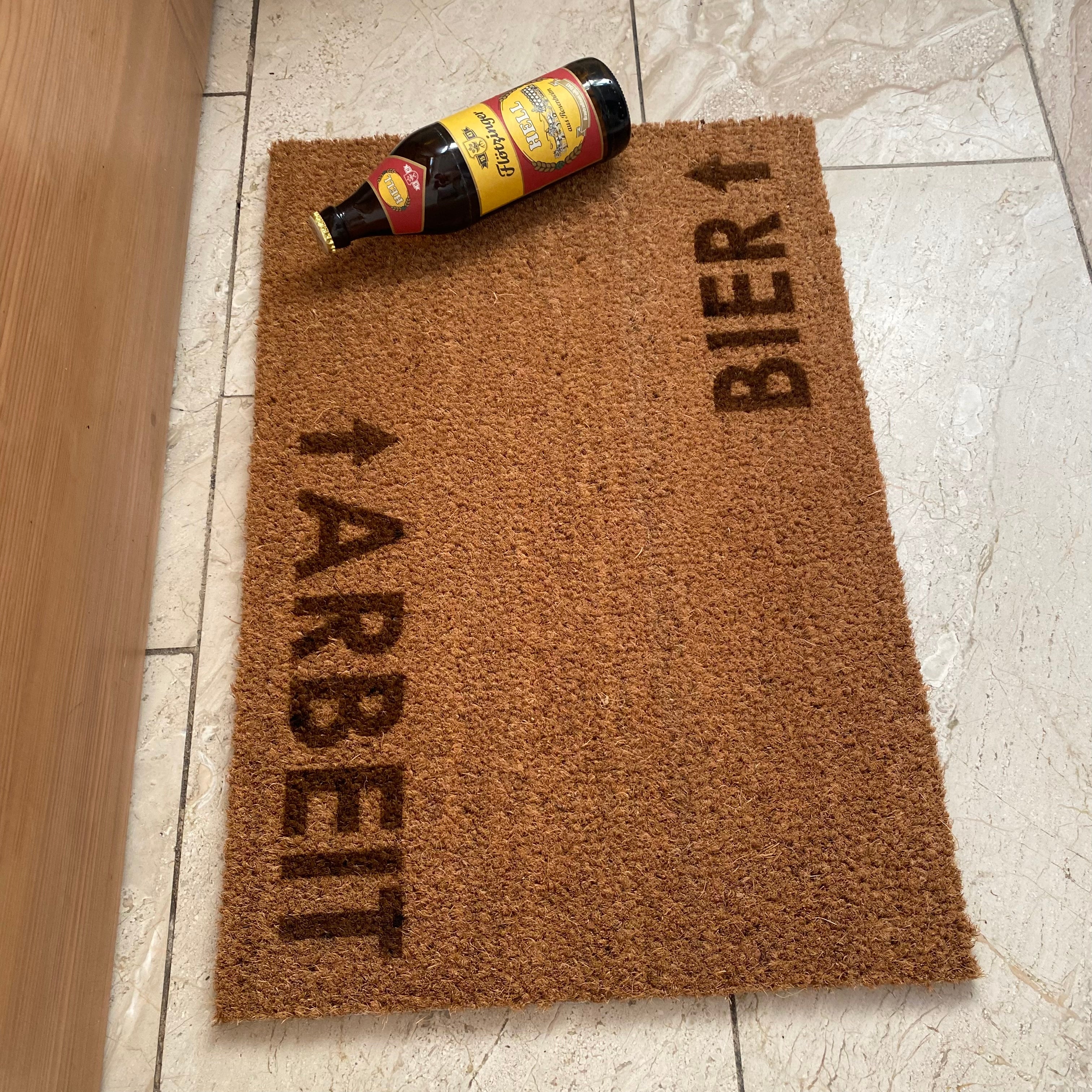 Fußmatte Kokos "Arbeit --> BIER"