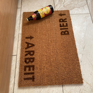 Fußmatte Kokos "Arbeit --> BIER"