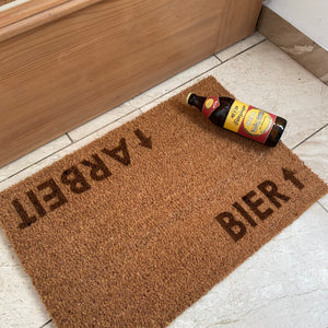 Fußmatte Kokos "Arbeit --> BIER"