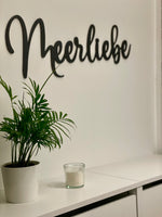 Schriftzug 3D aus Holz "Meerliebe"