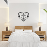 Wanddekoration Herz aus Holz | Polygon | Wandtattoo